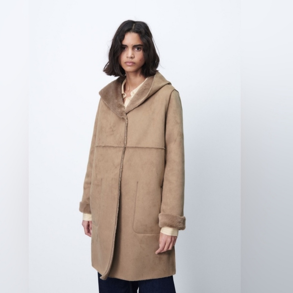 Zara REVERSIBLE FAUX FUR Coat